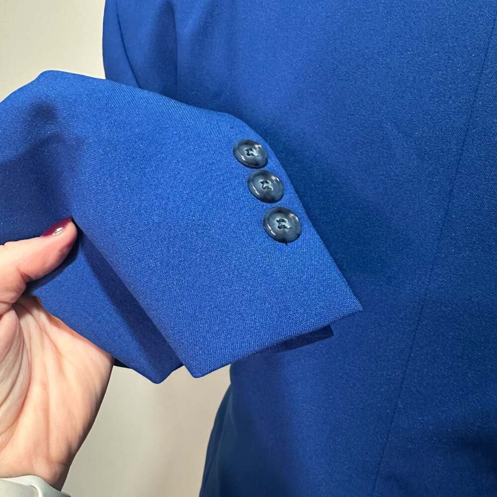 Zoot Suit Vintage Blue Double Breasted Blazer, Custom Unisex - Picture 5 of 9